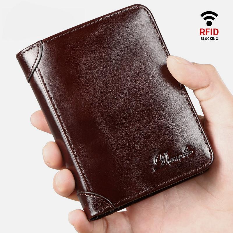 GenuineLeather RFID Anti-theft Vintage Wallet