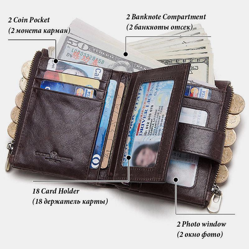 RFID Large Capacity Anti-theft Wallet With Chain