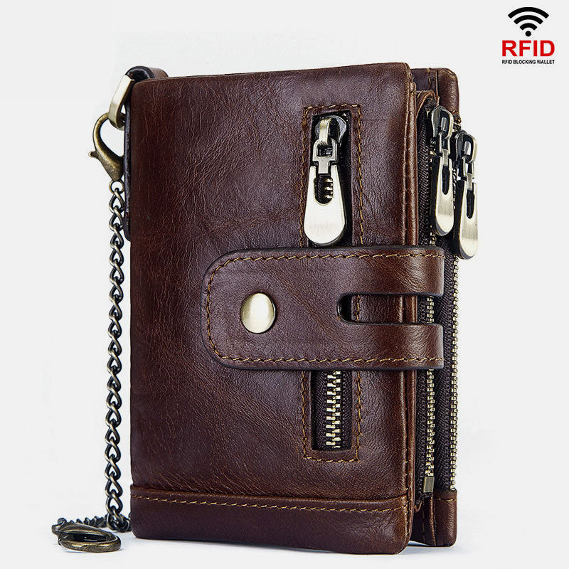 GenuineLeather Anti-theft RFID Wallet With Chain(Buy 2 Get 15% Off,CODE:B2)