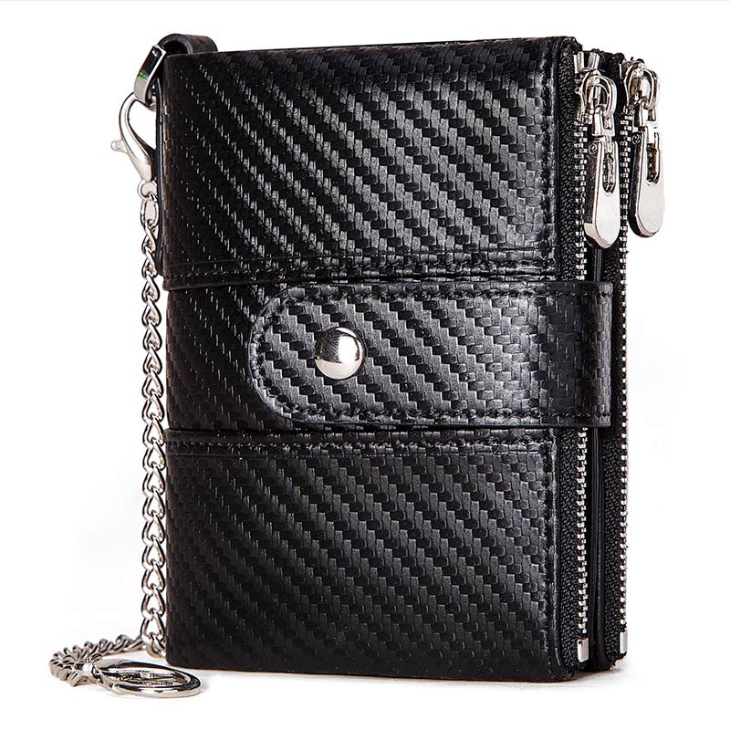 GenuineLeather Anti-theft Retro Wallet With Chain