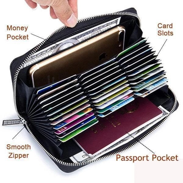 RFID Genuine Leather Card Wallet