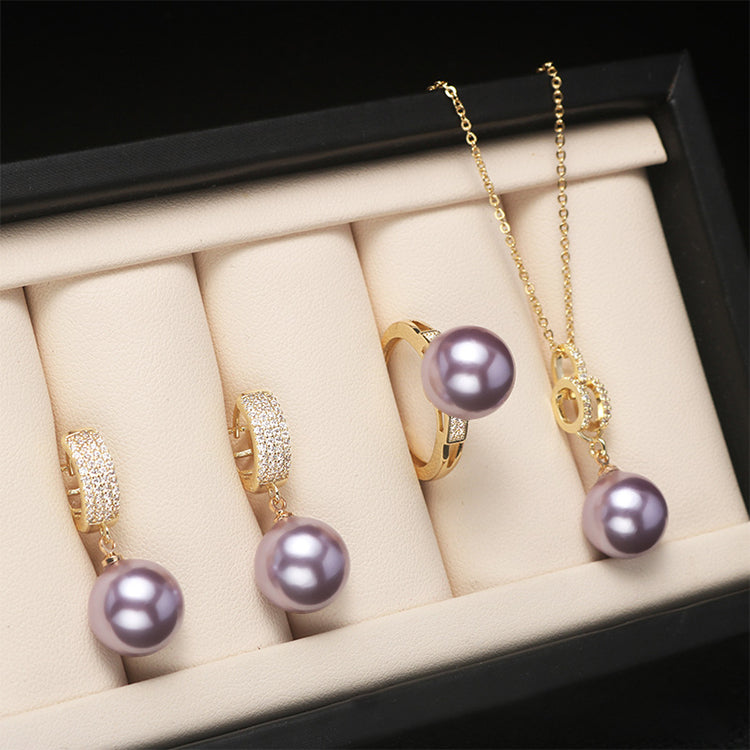 🔥LAST DAY 50% OFF❤️🎁 Akoya Pearl Jewelry Set (Necklace, Ring, Earrings)