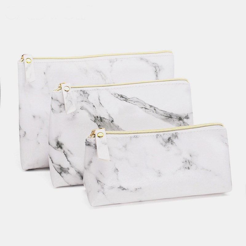 3PCS Portable Marble Pattern Storage Bag