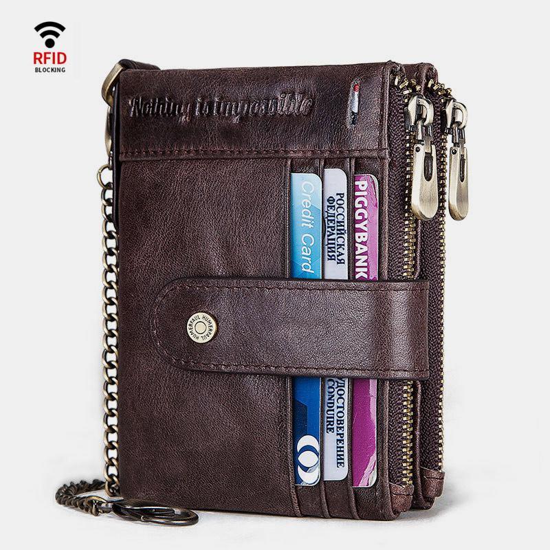 RFID Large Capacity Anti-theft Wallet With Chain